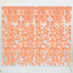 Занавес из бумажных кругов на нитях 5 шт х 2 м, персиковый